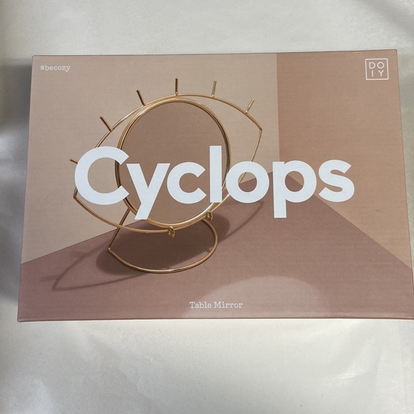 DOIY Design Cyclops Eye Table Mirror Gold New In Box - Picture 2 of 2